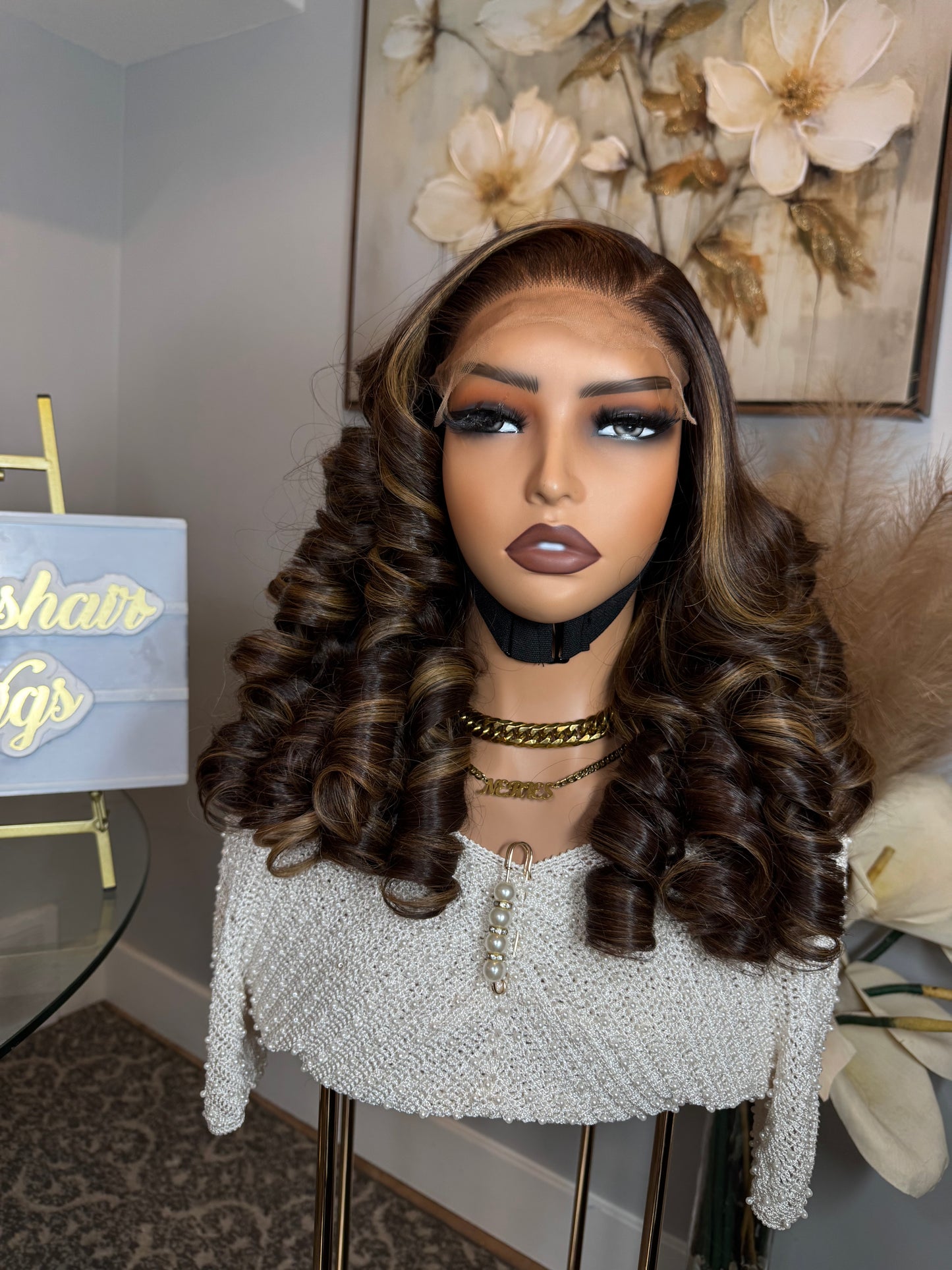 20’ Kayla Virgin Wavy - 300g with 5*5 Glueless Closure - Vietnamese Premium SDD Hair - Brown Highlights