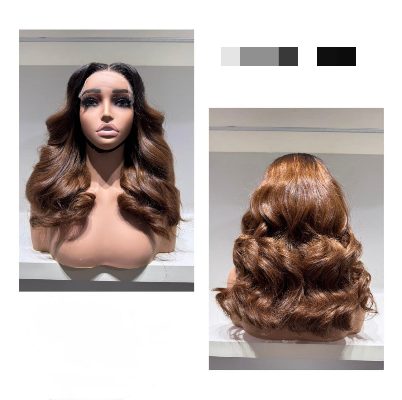 14’ Naya Virgin Wavy Wig 300g with 5*5 Glueless Closure - Vietnamese Premium SDD Hair - Dark Cajun