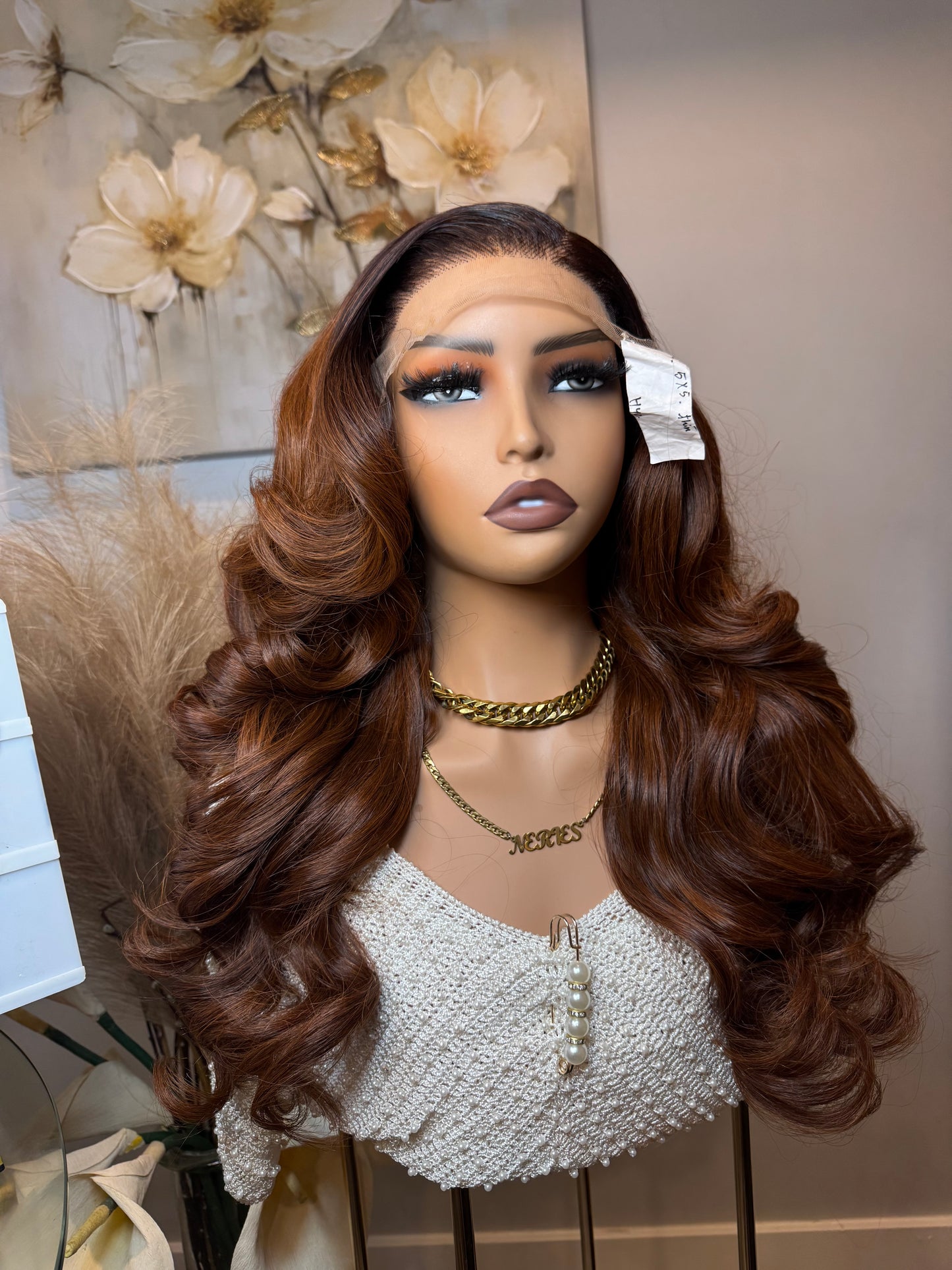 20’ Isy Virgin Wavy - 300g with 5*5 Glueless Closure - Vietnamese Premium SDD Hair - Cajun Highlights