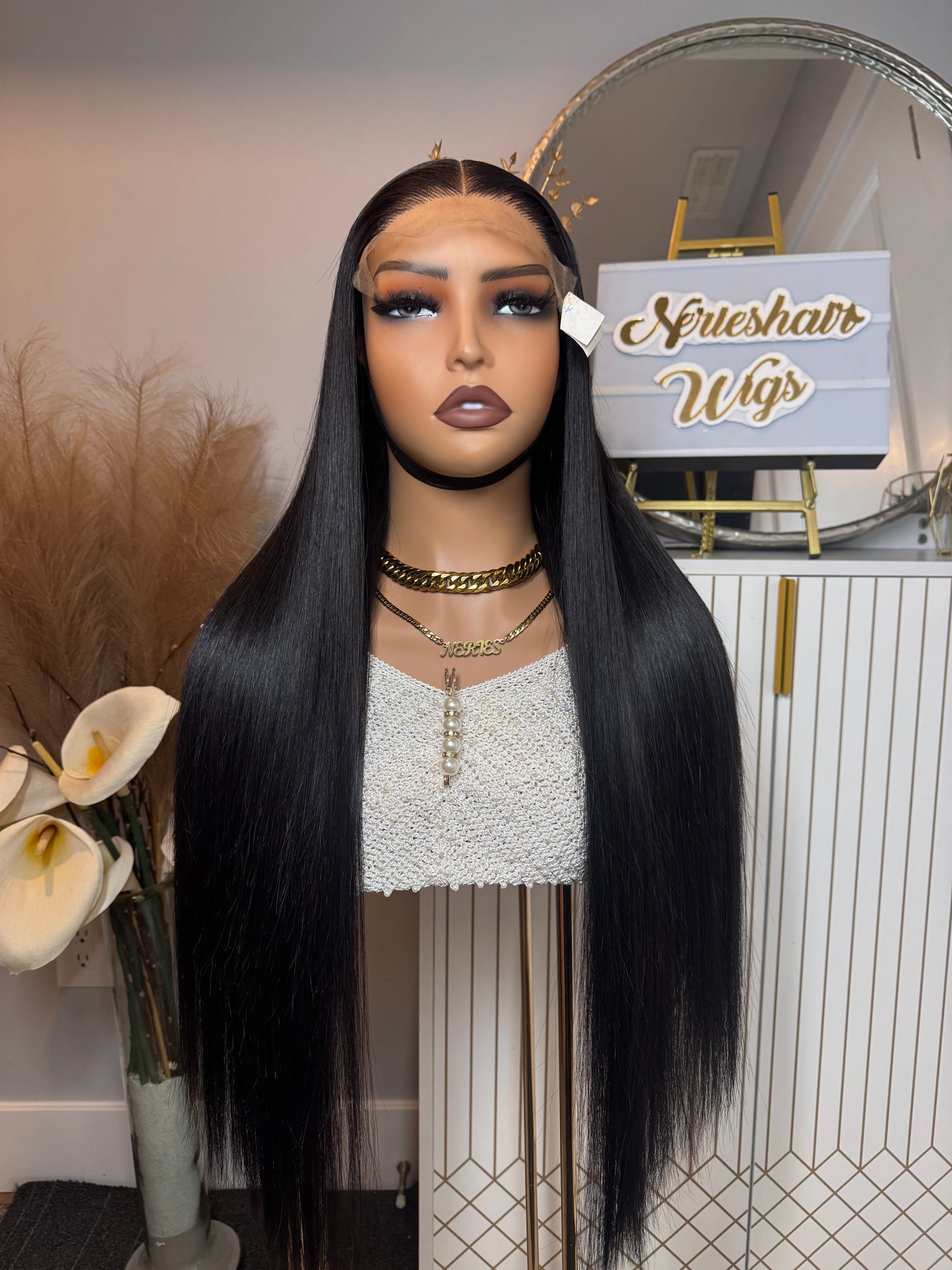 Kiki 26’ Virgin Bone Straight - 300g with 5*5 Glueless Closure - Vietnamese Premium SDD Hair - Natural Black