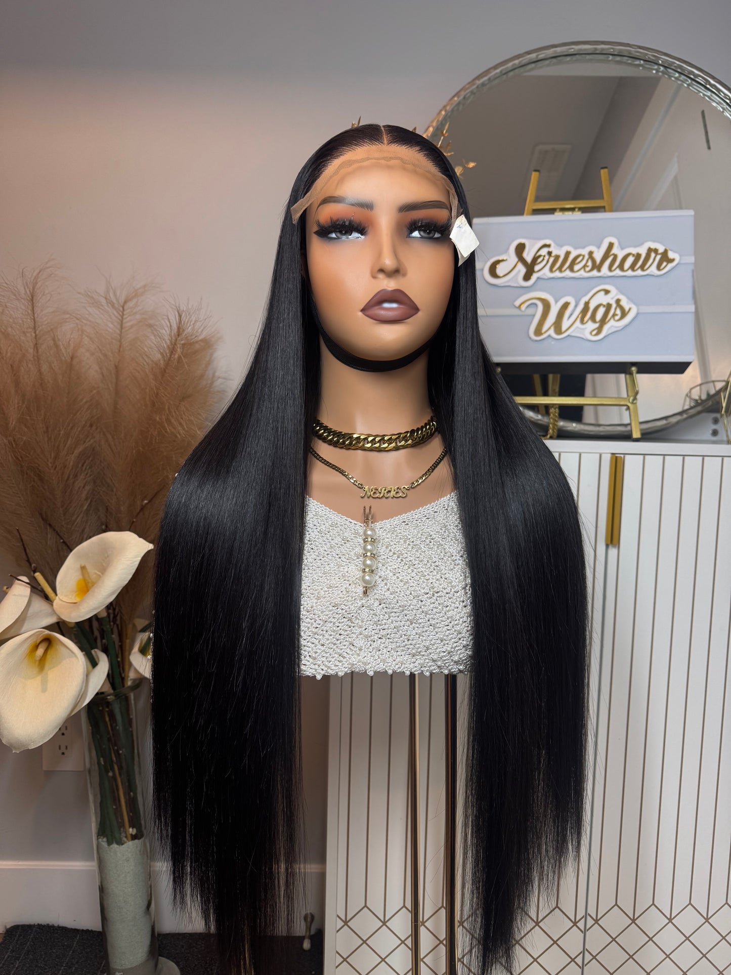 Kiki 26’ Virgin Bone Straight - 300g with 5*5 Glueless Closure - Vietnamese Premium SDD Hair - Natural Black