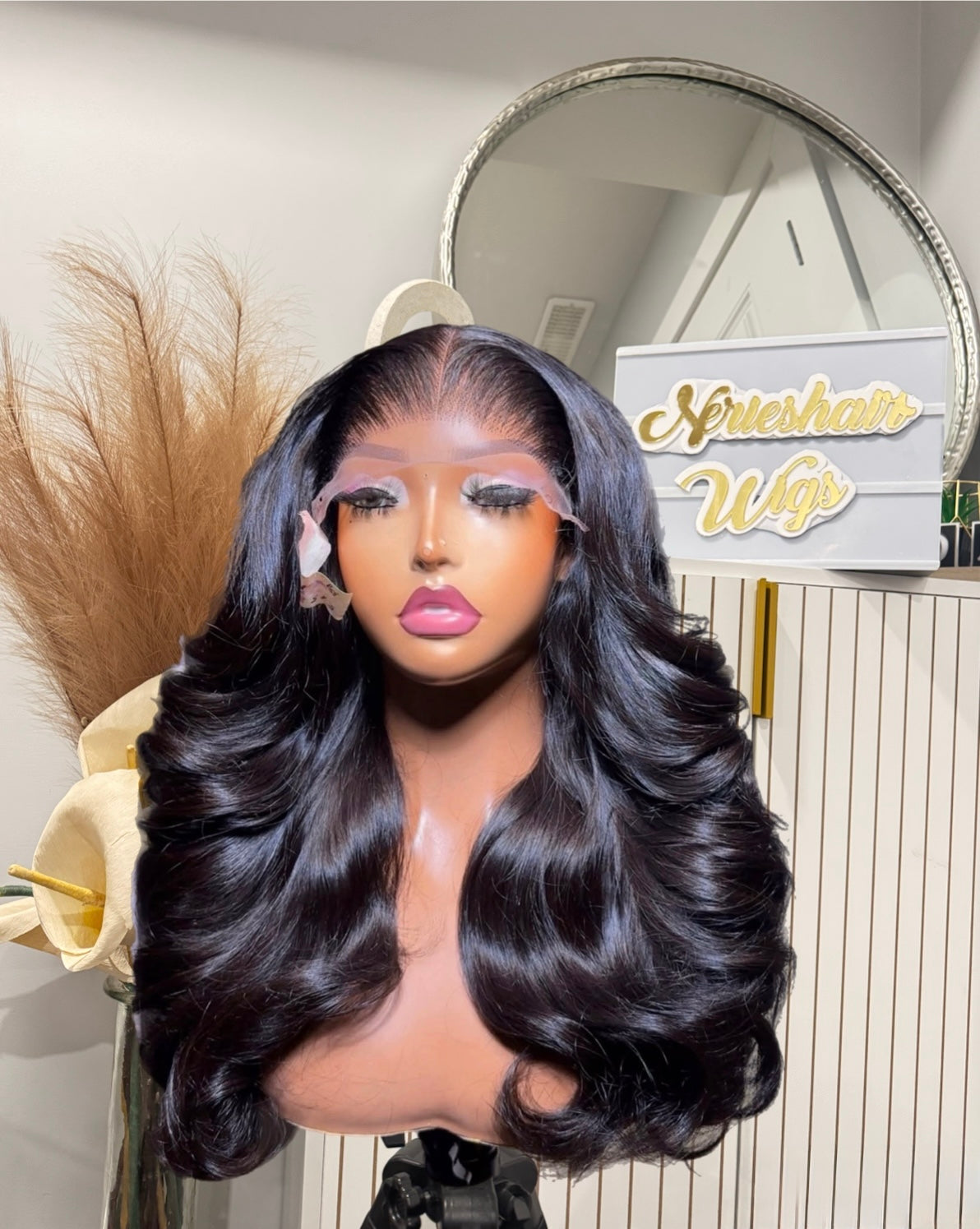 20’ Nabina Virgin Wavy - 300g with 5*5 Glueless Closure - Vietnamese Premium SDD Hair - Natural Black