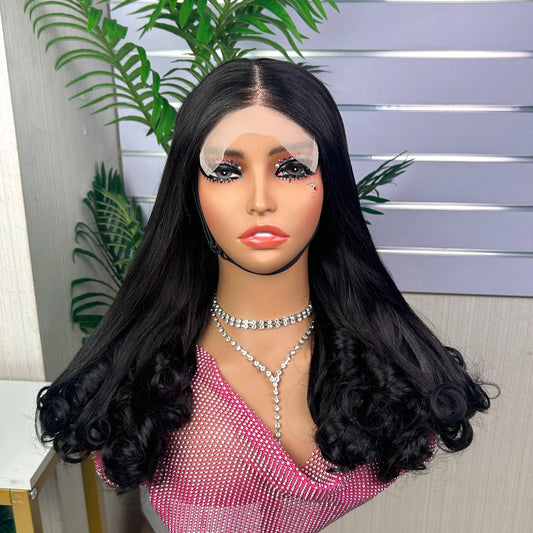 Ada Tip Bouncy Remy Wig - Black