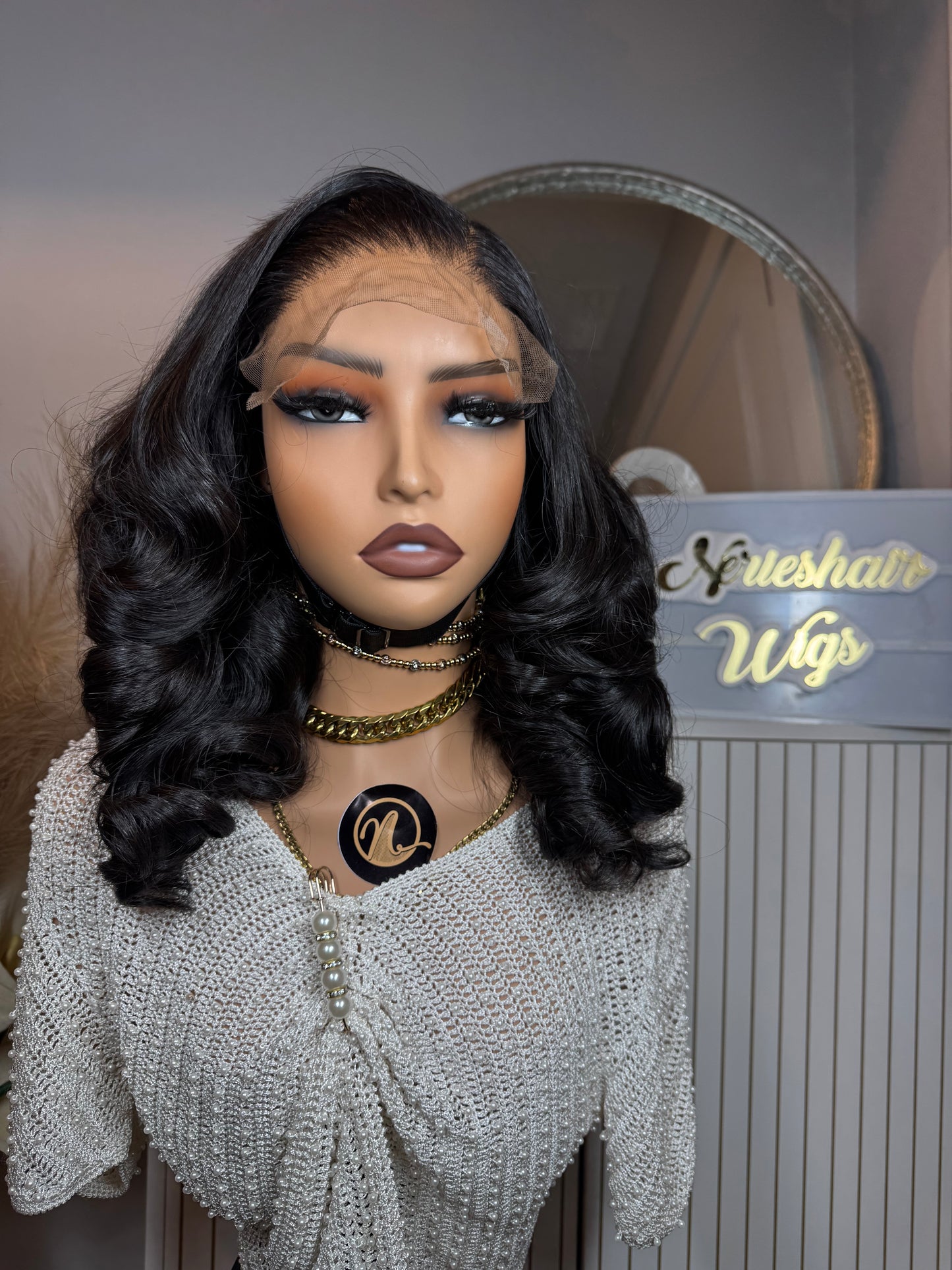 14’ Nora Single Donor Wig - 300g with 5*5 Glueless Closure - Filipino Luxury Single Donor Hair - Natural Black