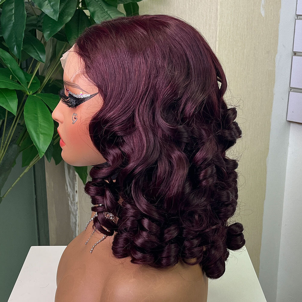 14' Amara Bouncy Remy Wig - Black, Brown, Wine