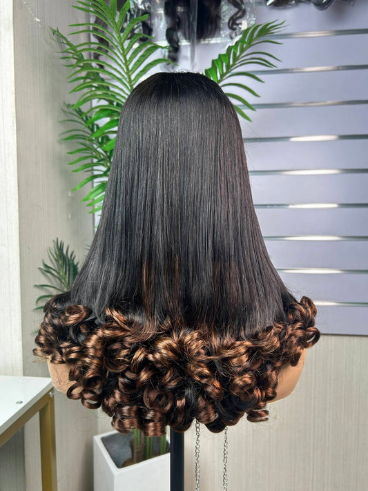 18' Ada Tip Bouncy Remy Wig - Brown