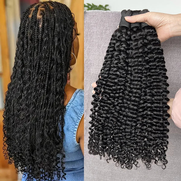 Deep Wave Curly Braiding Hair Bulk – 100% Premium Human Hair