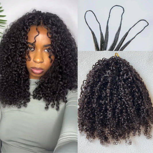 Pixie Curls Miracle Knot Crochet -  Virgin Human Hair