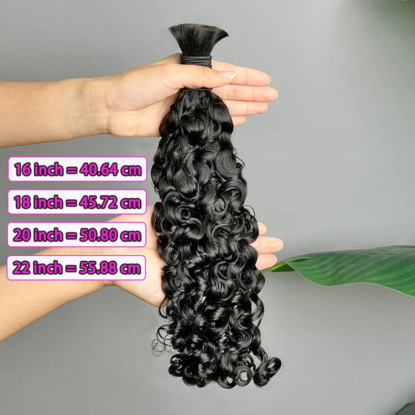 Burmese Curly Braiding Hair Bulkv - 100% Premium Human Hair